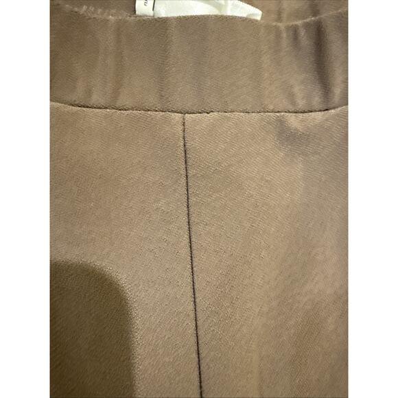 Leith-Womens Pull On Pant-Front Pleat Pockets Lightweight-Dark Taupe-Size L - Picture 6 of 14